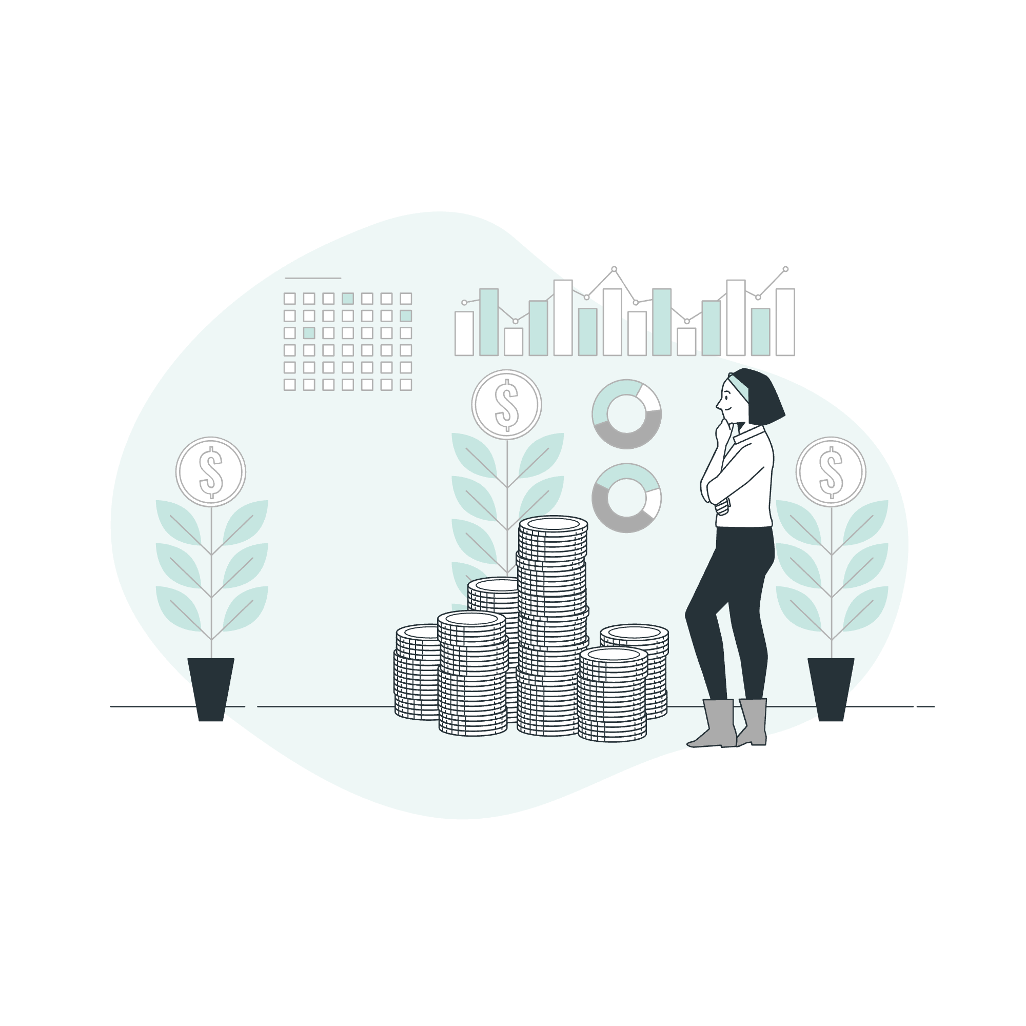 Marketing consulting-bro Illustration de graphique de stratégie marketing digital